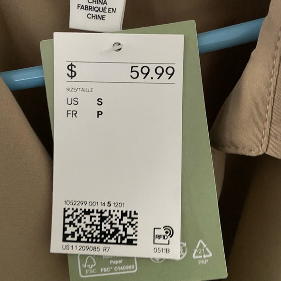 H&M Trench coat for Women - size small - worn once - beige - Picture 7 of 7